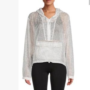 34. NWT Good American Icy Leopard Print Windbreaker Jacket